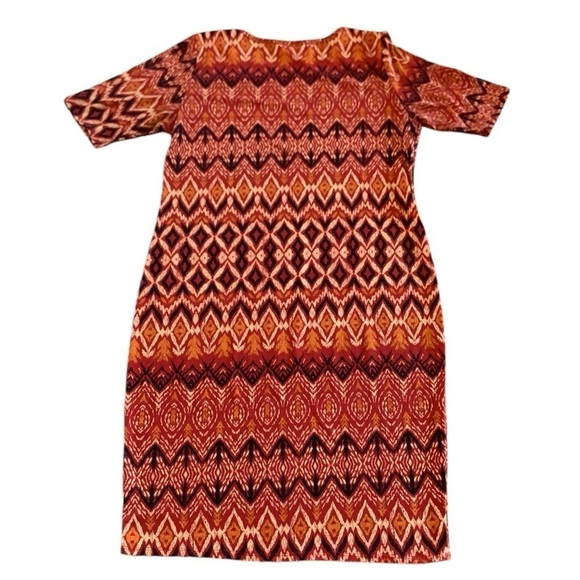 Lularoe Julia Sheath Black Red Batik Dress Size 2XL - Picture 2 of 5